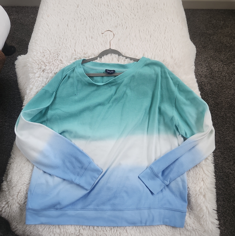 Splendid Tie Dye Waffle Long Sleeve Tee